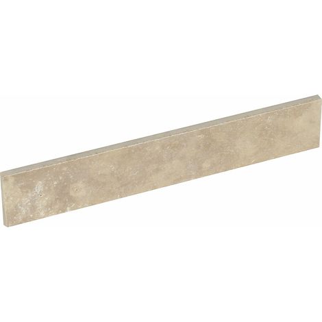 Plinthe Travertin Premier choix - Mix Beige - Vieilli - 7x40x1cm