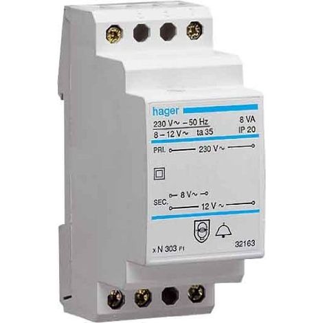 HAGER ST303 - TRANSFORMADOR 8VA 230/8-12V