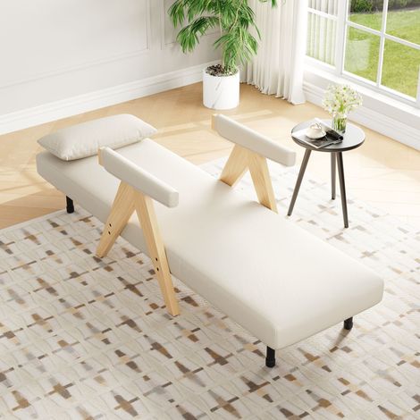 Fauteuil transformable multifonction 3-en-1 avec fonction lit, siège rembourré modulable adapté aux petits appartements (1/4)