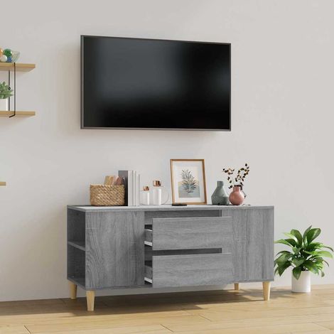 Meuble TV pour Salon - Armoire TV Moderne Sonoma gris 102x44,5x50 cm Bois d'ingénierie BV280602 - BonneVie (1/5)