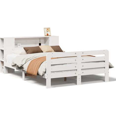 Maison Exclusive - Letto senza Materasso Bianco 135x190 cm Legno Massello di Pino