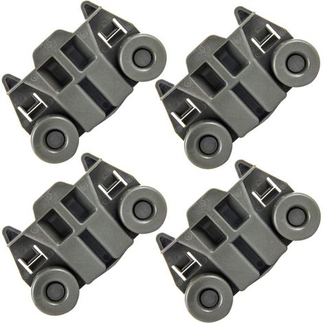 4PCS W10195417 Roues de lave-vaisselle Roue de porte-vaisselle inférieure pour Kitchen-Aid Whirlpool Kenmore Roule de remplacement de porte-vaisselle Numéro de pièce WPW10195417 AP4538395 AP6016764