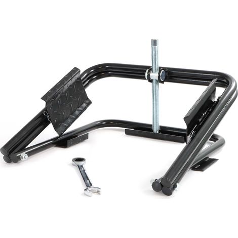 Wiltec Wagenheber für Wohnmobil bis 1360 kg, Nivellierer Wohnwagen 14“-15“ Reifen, robuster Ausgleichskeil Stahl, Auffahrkeil inkl. Schraubenschlüssel