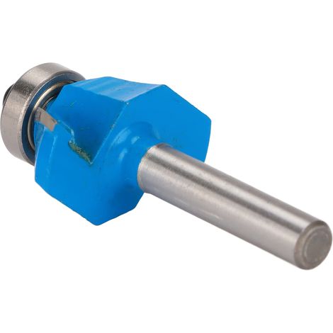 Fraise à chanfreiner à 45 degrés, queue ronde de 6,35 mm (1/4 po), avec roulement supérieur pour le travail du bois (1/4 x 1/2 po). (1/5)