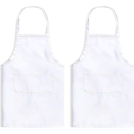 2 pièces - unisexe, taille ajustable - avec deux poches, lavable - convient aux chefs boulangers restaurants barbecues jardiniers et cafés