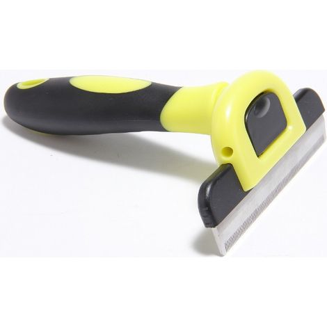 Brosse et peigne jaunes pour chiens, peigne d'épilation, brosse d'épilation pour animaux de compagnie-AquaForge (1/5)