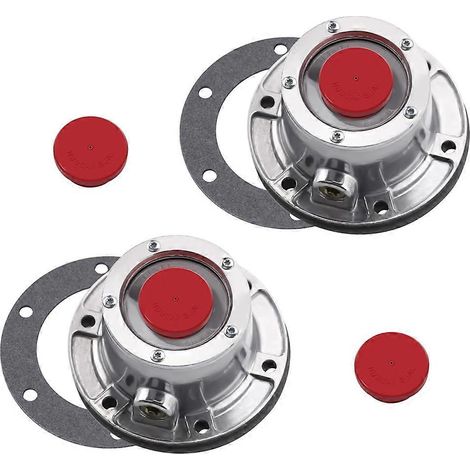 343-4024 Enjoliveurs de remorque pour Stemco, Enjoliveur en aluminium pour essieu de remorque avec 4 bouchons en caoutchouc supplémentaires et (1/5)