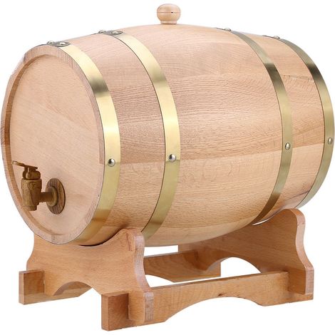 Distributeur de tonneau de vin, bois 10L simple à utiliser, durable et inoffensif pour bar domestique de fête (1/5)