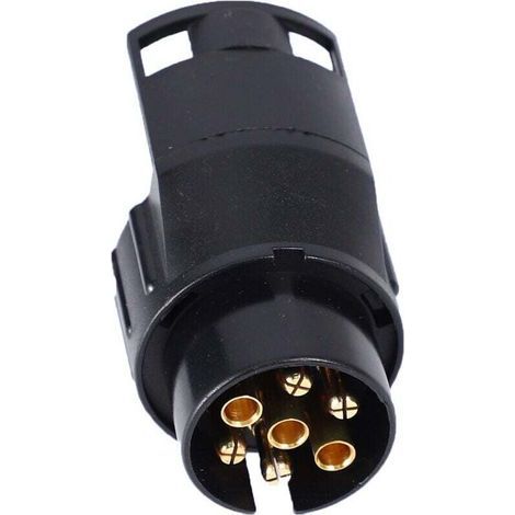 Adaptateur Remorque 7 Broches Vers 13 Broches 12V Pour Caravan Camion Attelage Électrique N Type Plastique (1/4)