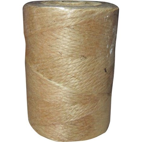 Corderies Tournonaises – Ficelle jute 2mm x 400m – Résistance 32kg – 100% biodégradable – Pour attacher et soutenir plantes