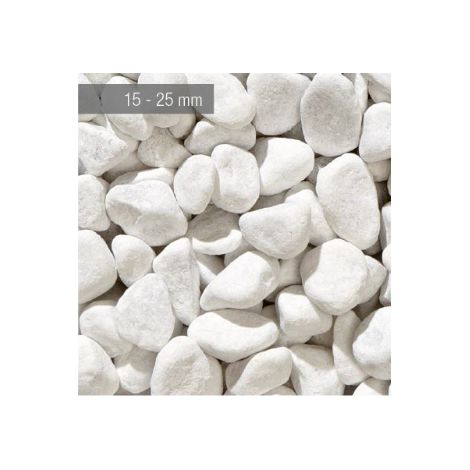 GR.ZANDOBBIO Ciottoli Bianchi Marmo Carrara 15/25mm 10Kg