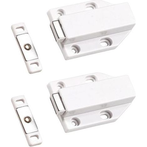 Lot de 2 loquets de placard à pousser pour ouvrir les armoires - Pour cuisine et placard - Utilisation quotidienne (1/5)