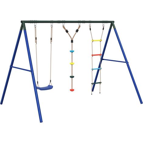 Maison Exclusive - Schaukel-Set mit Schaukelsitz Strickleiter und
