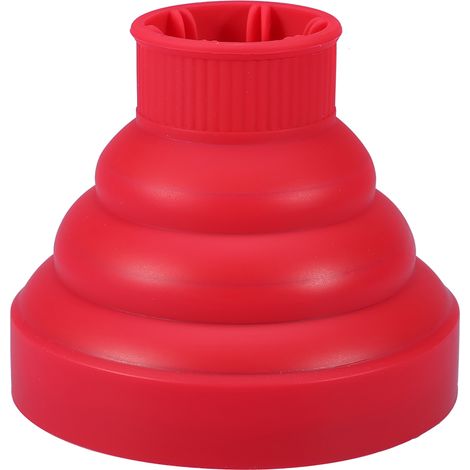 Sèche-cheveux pliable en silicone rouge, diffuseur de brushing professionnel, accessoire de coiffage pour cheveux, embout universel pliant (1/5)