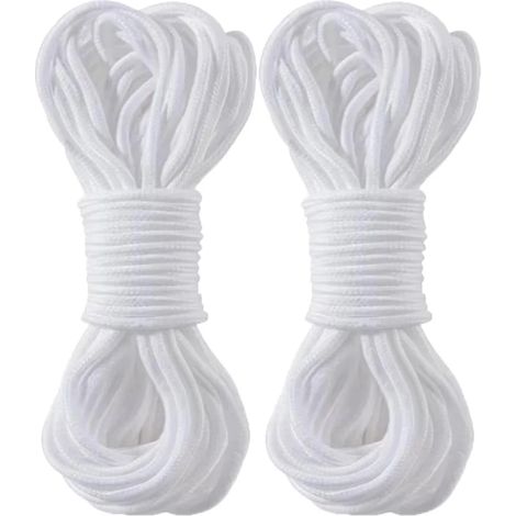 Corde en coton à mèche auto-arrosante (6 mm - 10 m) pour pots de fleurs et plantes - Cordon absorbant pour arrosage automatique goutte à goutte - Fournitures de jardin (1/4)