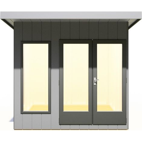 Cali 8 x 8 Feet Pent 1 Garden Office - OSB/MDF - L334 x W275.4 x H246.1 cm