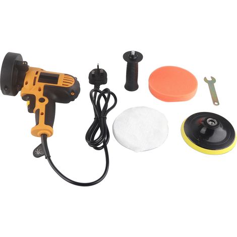 125-mm-Elektropoliermaschine, 600–3700 U/min, Polierset für Auto und Holz mit 230-V-Stecker (UK)