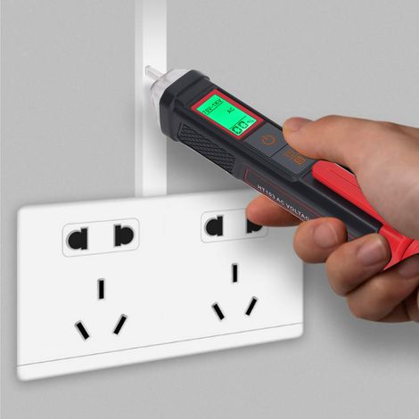Berührungsloser Spannungsprüfer, Wechselspannungsprüfer, digitaler Spannungsprüferstift mit LED-Anzeige (1/5)