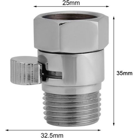 Vanne Économiseur D'eau - Laiton Massif - Noyau Céramique - Raccord G1/2 - Pour Douche Et Pulvérisateur De Bidet - 1 Pièce