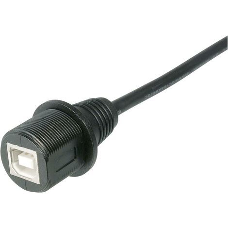 Cordon USB type B femelle IP67 longueur 1 m Assman A-KAB-USBB-FS-1M (1/2)
