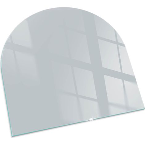 Modernes Kaminaccessoire Funkenschutzplatte für Kamin Hitzeschutz Schutzplatte Hartglas Dekorative Glasbodenplatte Farbe Grau 100x100 cm (1/5)