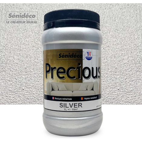 Peinture effets métal - PRECIOUS 1L pour 10 m² coloris Silver (1/5)