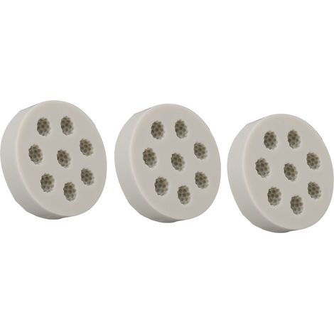 Moule en silicone gris souple, 3 pièces, forme framboise, démoulage facile, idéal pour la pâtisserie maison (fondant, chocolat, etc.). (1/5)