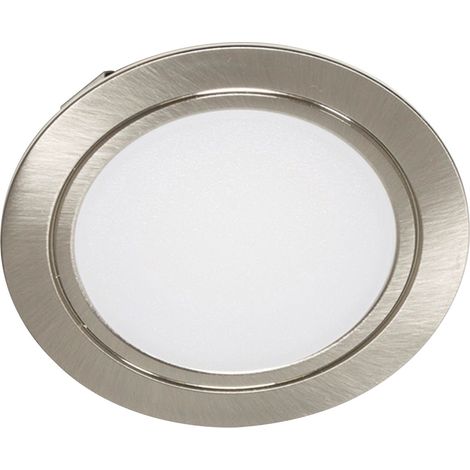 Luce da incasso a LED bianco neutro 12 V 4 W EL.-D.58mm colore cornice effetto acciaio inossidabile L&