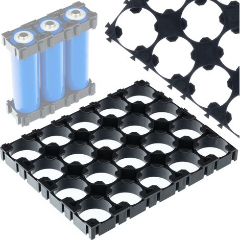 Custodia per Pacchi 4x5 per 20 Celle 18650 – Materiale Plastico  Configurazione Flessibile  Accessori per Batterie Li-Ion