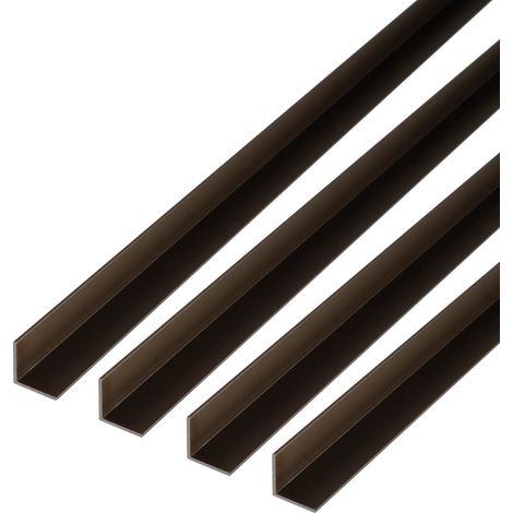 GAH-Alberts 498801 480028 - Profilo angolare in alluminio, 1000 x 20 x 20 mm, colore: Bronzo anodizzato  Set da 4 (1/2)