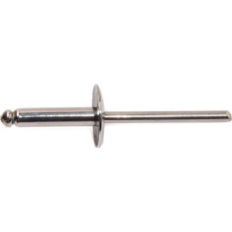 500 Rivets Aveugles Tête Extra Large GORIVET 3.2 x 6 mm - Inox A2 - D-Work