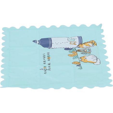 Kühlmatte, sauber und hygienisch, atmungsaktiv, mit Cartoon-Motiv, ideal für Sommer, Zuhause oder Studentenwohnheim (Grün) (1/5)