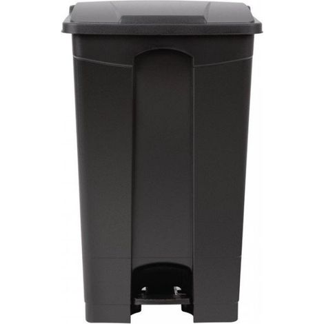 Poubelle à pédale 87 Litres en plastique noire (1/5)