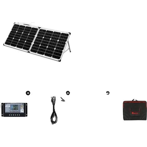 Panneau Solaire, 100W Puissance, Design Pliable, Monocrystalline (1/2)