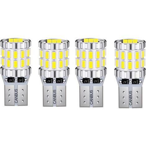 T10 W5W Ampoule de Voiture, 2 Pièces 3W FPC LED CANBUS 3014 30SMD Ampoules de Remplacement Intérieur Lumièrede Blanc (4) (1/5)
