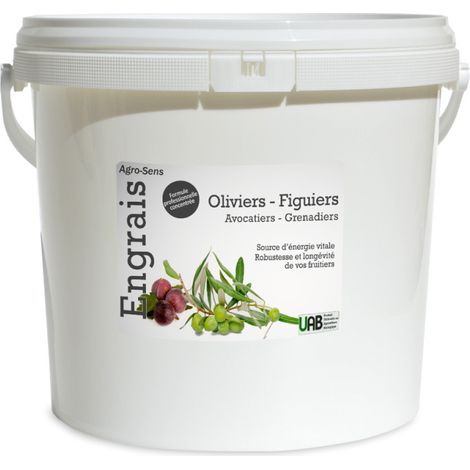 Engrais oliviers, figuiers et fruitiers mediterranéens - Agro Sens - Seau 8 kg (1/5)