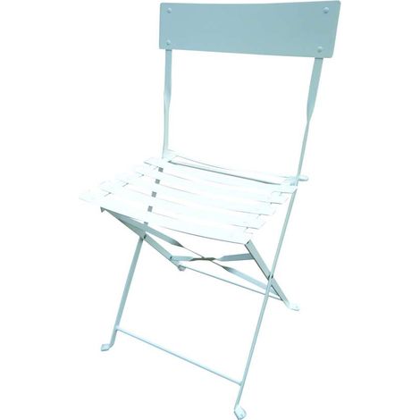 Sedia Pieghevole in Metallo Bianca - 45x45xH82cm (1/3)