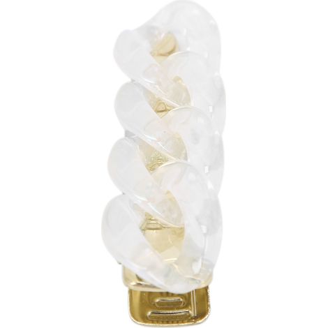 Pinces à cheveux sans pliage, chaîne décorative, accessoire pour frange, femme et fille, transparente (1/5)