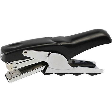 Agrafeuse à poignée en métal, agrafeuse efficace sans aiguille à coudre (noire)-17.2X3.2cm-Black (1/3)