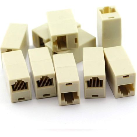 10 connecteurs RJ45 Cat5/Cat5e pour rallonge de câble Ethernet LAN, extension réseau