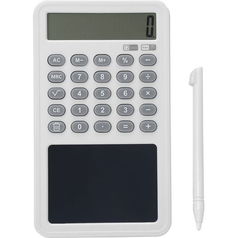Tablette d'Écriture LCD Blanche 12 Chiffres - Ardoise Dessin Portable pour Enfants (1/5)