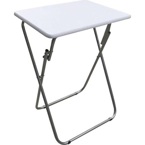 Tavolino Pieghevole Salvaspazio Bianco 48x38x66 cm per Casa e Giardino