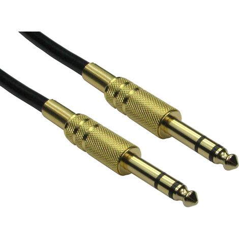 Cordon audio Mâle 6,35 mm vers Mâle 6,35 mm, Long. 2m ( Prix pour 1 )