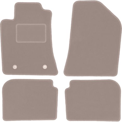 Alfombrillas de terciopelo beige para Toyota Avensis II T25 familiar, liftback y sedán (2003-2009) (1/5)