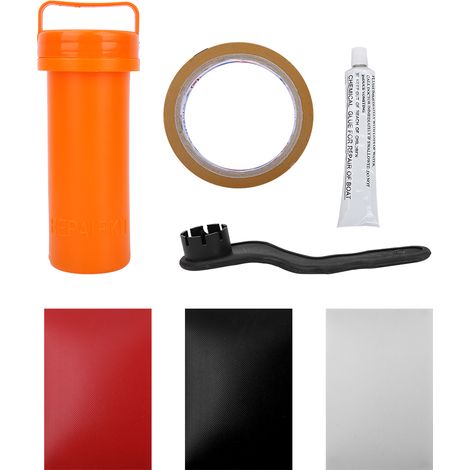 PVC-Reparaturset mit Klebeflicken und Schraubenschlüssel für aufblasbare Gummiboote, Schlauchboote, Flöße und Kajaks (1/5)