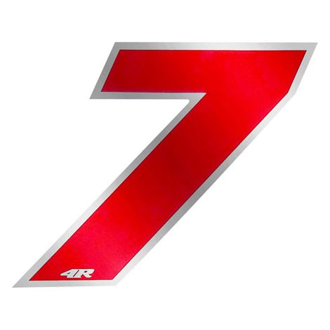 Numeri Gara Anodizzati 65 x 85 mm - Colore: ROSSO - Numeri: 7