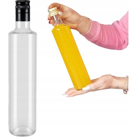 Bottiglia DORICA da 500 ml INCOLORE per olio d'oliva, tinture, aceto, succo, sciroppo 0,5 l