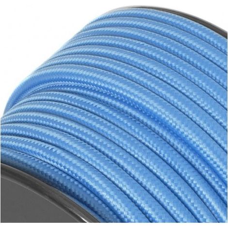 Câble textile - sur mesure - Bleu Azur (1/3)