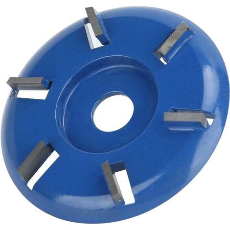 Disque de Sculpture sur Bois, Roues pour meuleuse d'angle Roues et disques abrasifs Acier 6 Dents Puissance Outil de Fraisage Meuleuse d'angle Accessoires pour Le Travail du Bois(Lame Plate) L (1/4)