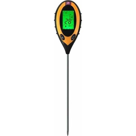 Professional Soil PH Meter, 4 in 1 LCD Display Temperature Humidity Garden Solar Light Tester with Backlight, 1pc MUMU (1/4)